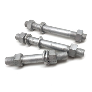 De acero DIN 940 grado 4,8, 5,8 de 6,8 m8 m10 HDG de doble final <span class=keywords><strong>perno</strong></span> <span class=keywords><strong>prisionero</strong></span> con tuercas y primavera arandelas - Product Image 4