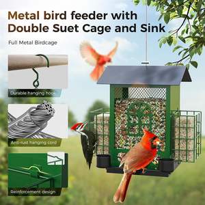 Mangeoire à oiseaux murale à revêtement en poudre JH-Mech mangeoire à oiseaux à l'épreuve des écureuils pour l'extérieur suspendue - Product Image 3