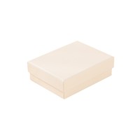 Boîte à bijoux classique simple blanc pur bague boucles d'oreilles stockage et boîte-cadeau avec couverture de terre céleste en carton durable
