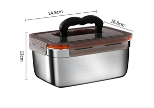 Boîte de conservation en acier inoxydable 304, boîte de rangement scellée pour réfrigérateur et congélateur, ensemble de boîtes de conservation scellées pour le camping - Product Image 3