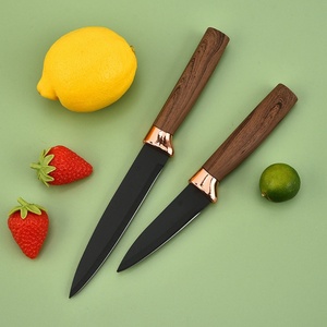Ensemble de couteaux de chef en acier inoxydable en gros, revêtement antiadhésif, ensemble de couteaux de cuisine professionnels avec bloc à couteaux - Product Image 5