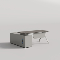Dernier modèle de mobilier de bureau : Bureau de direction en MDF en forme de L, fabriqué en Chine, avec pieds en métal