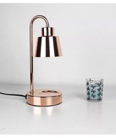 Lampe chauffe-bougie LED mini électrique rétro, gradation progressive, minuterie, arrêt automatique, veilleuse, décoration romantique pour la maison, chauffe-cire en métal