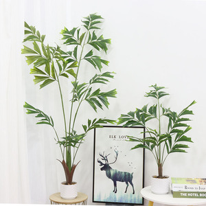 Vert queue de poisson palmier en pot <span class=keywords><strong>Camping</strong></span> Style plante intérieur fenêtre décoration aménagement paysager Style Tropical faux arbre Style Tropical - Product Image 2