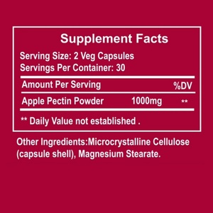 Compléments Alimentaires OEM ODM : Capsules de Pectine de Pomme 1000 mg, Fibres Alimentaires Sans Gluten pour le Soutien Intestinal avec Marque Privée - Product Image 4