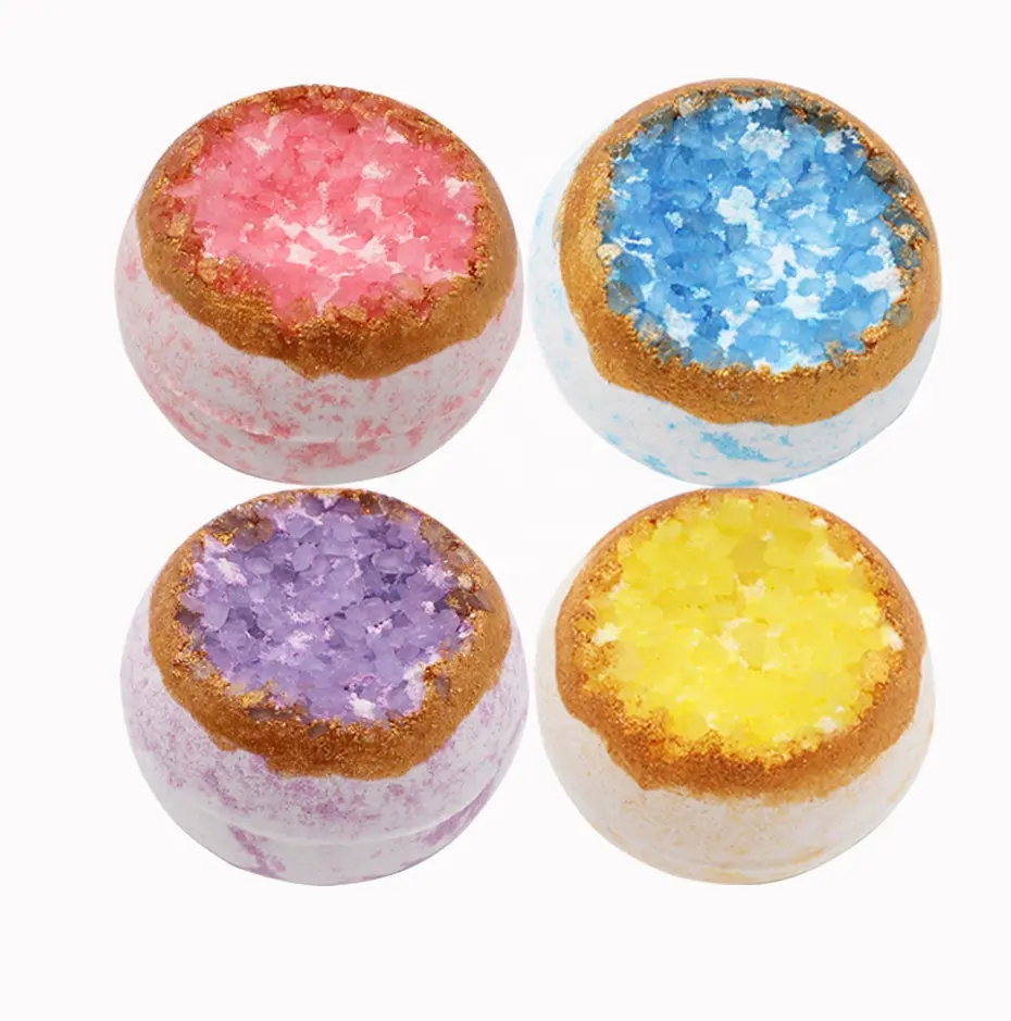 Personal Label OEM Natural Vegan Colorful Fizzy Bubble Customized Bathtub Aromatherapy Body Cleaner Shea Butter Bath Bomb Molds