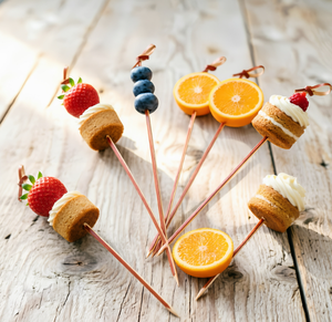 HYF BS001 Spiedini Decorativi in Bambù Monouso Multicolore <span class=keywords><strong>per</strong></span> Cocktail, Frutta, Dolci, Tapas, Antipasti, Canapè, <span class=keywords><strong>Compleanni</strong></span> - Product Image 6