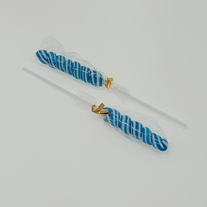 Piruletas Trenzadas Azul Claro, 24 Piruletas de Unicornio Envueltas Individualmente, Piruletas de Arándanos Trenzadas a Granel - Product Image 3