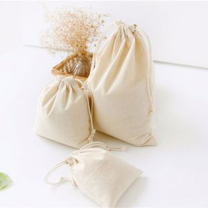 <b>Reusable</b> Cotton Canvas Drawstring Bag Custom Small Drawstring <b>Pouch</b> Bags - Product Image 2