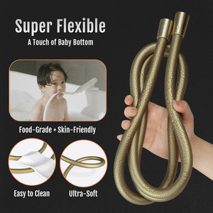 Newest Premium Light Gold Super Flexible <strong>Silicone</strong> <strong>Hose</strong> for Household and Hotel - Product Image 3