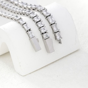 Bracelets Tennis Délicats en Acier Inoxydable 316L, Zircon, Anti-ternissement, Étanche, Style Hip-Hop, pour Hommes et Femmes - Product Image 3