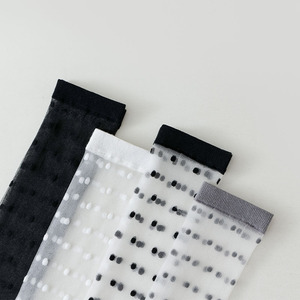 Bas cuissardes sexy à pois en nylon transparent, chaussettes longues au-dessus du genou, bas <span class=keywords><strong>de</strong></span> soie, lingerie féminine, fournisseur en gros - Product Image 6