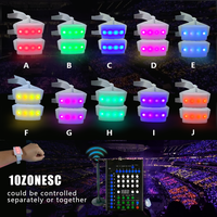 Bracelet LED à luminosité ultra-élevée compatible DMX, télécommande, bracelet LED pour événements et concerts, bracelet LED personnalisé