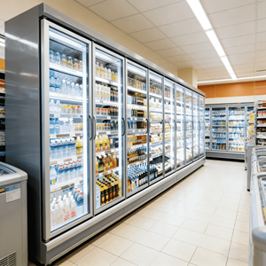 Frigorifero Verticale Personalizzabile per Supermercati, Vetrina Refrigerata Commerciale con Porta in Vetro per Bevande e Vini - Product Image 2