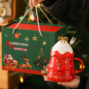 Juego de Regalo de Taza de Cerámica Navideña Xinrunjin, Taza Festiva Personalizable, Caja de Navidad para Regalos B2B, Eventos Corporativos y Branding Personalizado - Product Image 2