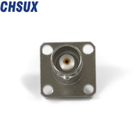 Adaptateur coaxial RF 4 trous RP BNC femelle Connecteur de cloison avec connecteur RF Accessoires