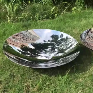 Grand miroir moderne de ciel de jardin en acier inoxydable poli brillant Sculpture d'<span class=keywords><strong>Anish</strong></span> Kapoor - Product Image 2