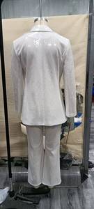 X8178 Nuovi Arrivi: Elegante Completo con <span class=keywords><strong>Paillettes</strong></span> per Donna, Set Giacca Lunga e Pantaloni, Tailleur Formale da Ufficio - Product Image 6