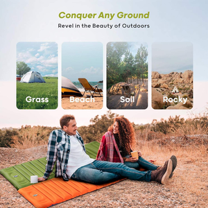 وسادة محمولة قابلة للطي وملحقة بوسادة مقاومة للرطوبة قابلة للنفخ أوتوماتيكيا لنزهات التخييم-تضخم - Product Image 3