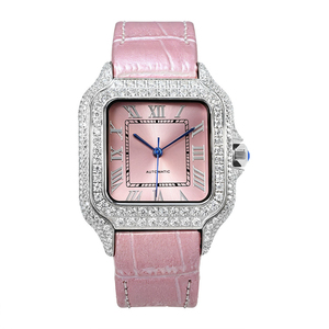 Reloj de Mujer con Diamantes Moissanite VVS, Reloj de Pulsera Femenino Elegante y de Lujo de Acero Inoxidable de Alta Calidad, Reloj de Joyería de Moda - Product Image 1