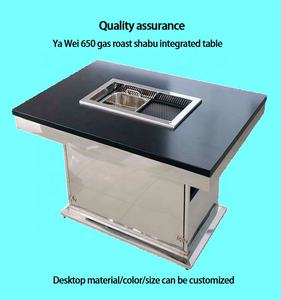 Yawei التجارية 650 الغاز المسال الغاز إناء/ قدر الشواء المتكاملة الجدول - Product Image 2