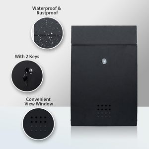 Multi Mailbox with Mount Wholesale Metal Wall Mounted Outdoor <strong>Outside</strong> Mailbox Letter <strong>Box</strong> <strong>Post</strong> <strong>Box</strong> - Product Image 2