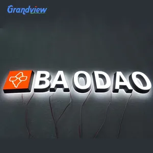 Escritório 3d letras led sign smoke shop logotipo acrílico metal canal carta propaganda sinal