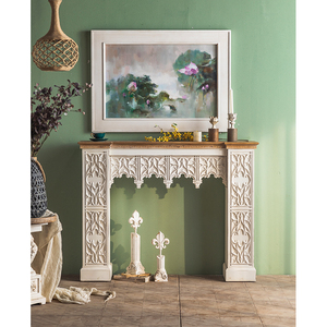 Table de hall en bois blanc, <span class=keywords><strong>reproduction</strong></span> antique, console, fabriquée en Chine, meubles de style européen - Product Image 2