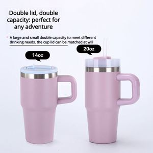 14 oz Vacuum Insulated Stainless Steel Cup with Straw 6-12 Hours Insulation Back to School Travel Coffee Cup for <b>Hot</b> <b>Drinks</b> - Product Image 3