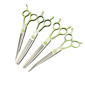 Tijeras de peluquería para mascotas de 7 pulgadas, de acero inoxidable, con hoja curva de doble punta, para cortar el pelo de perros. - Product Image 4