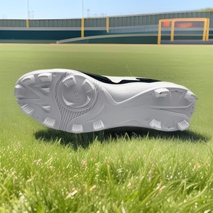 Factory <strong>Baseball</strong> Shoes Rubber Black and White Spring Custom Metal Spike <strong>Baseball</strong> <strong>Cleats</strong> for <strong>Men</strong> - Product Image 3