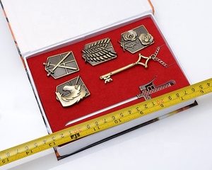 Collares con Insignias <span class=keywords><strong>de</strong></span> <span class=keywords><strong>Shingeki</strong></span> <span class=keywords><strong>No</strong></span> <span class=keywords><strong>Kyojin</strong></span>, Llavero <span class=keywords><strong>de</strong></span> Eren, Anime Ataque a los Titanes, Set <span class=keywords><strong>de</strong></span> Armas Metálicas - Product Image 5