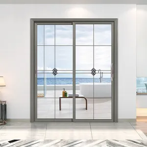Personalizar tamanho Porta deslizante e janela dourada fechadura da porta do fornecedor deslizante para high-ending villa varanda
