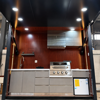Module de cuisine extérieure préfabriqué compact en acier pour les repas en plein air dans le jardin