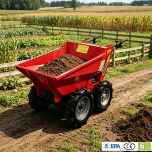 <span class=keywords><strong>Brouette</strong></span> motorisée à <span class=keywords><strong>moteur</strong></span> essence Euro V, capacité de charge de 250 kg, quatre roues, mini-dumper pour le transport en jardin - Product Image 6