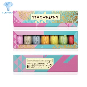 Custom 16pcs Small Christmas Macaron Candy Cookie Box Packaging With <b>Window</b> - Product Image 1