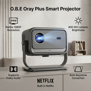 Projecteur intelligent portable OBE Oray Plus 800 ISO Lumens 1080P Full HD pour cinéma maison avec audio Dolby - Product Image 1