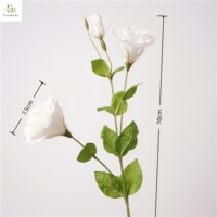 Eustoma artificiel Everbloom en latex, toucher réel, hydratant, pour décoration événementielle de haute qualité (Campanule et Gentiane de prairie)