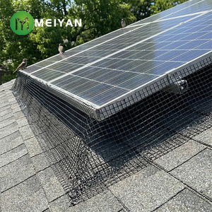 Kit de protection contre les oiseaux en maille noire en acier recouvert de PVC, empêche les pigeons de s'abriter sous les panneaux solaires, barrière protectrice - Product Image 3