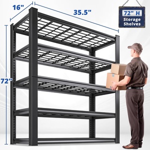 Rayonnage industriel réglable à 5 niveaux <span class=keywords><strong>en</strong></span> acier de 72 ''H Étagères de rangement <span class=keywords><strong>pour</strong></span> sous-sol et garage - Product Image 3