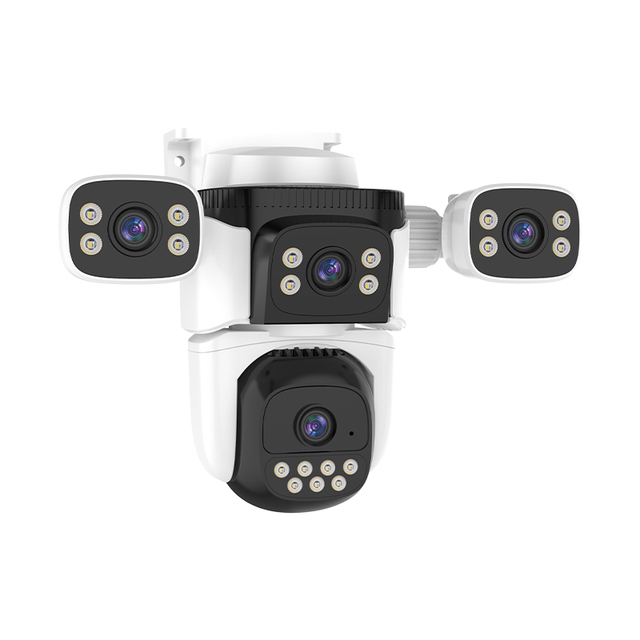 CS621FR 12MP Real Four Lenses 4G CCTV Camera Night Vision Audio Alarming Outdoor Waterproof Network Camera 360 Protection