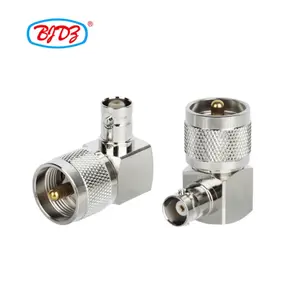 Factory UHF PL259 Male Plug to BNC Female Jack Right Angle Elbow 90 Degree L shape RF Coax Coaxial Adapter adaptor Converter