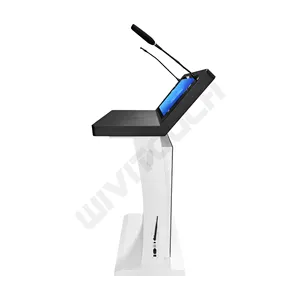 Digital Lectern 21.5inch AIO Interactive Computer Conference Presenter's Table With Speaker Microphone Smart Podium