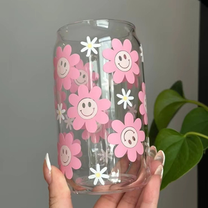 Custom Design Fashion Decals UV DTF Cup Wrap Transfers Vinyl Eco Solvent Transfers Sticker for Mugs Glass Coffee Cups Tumblers