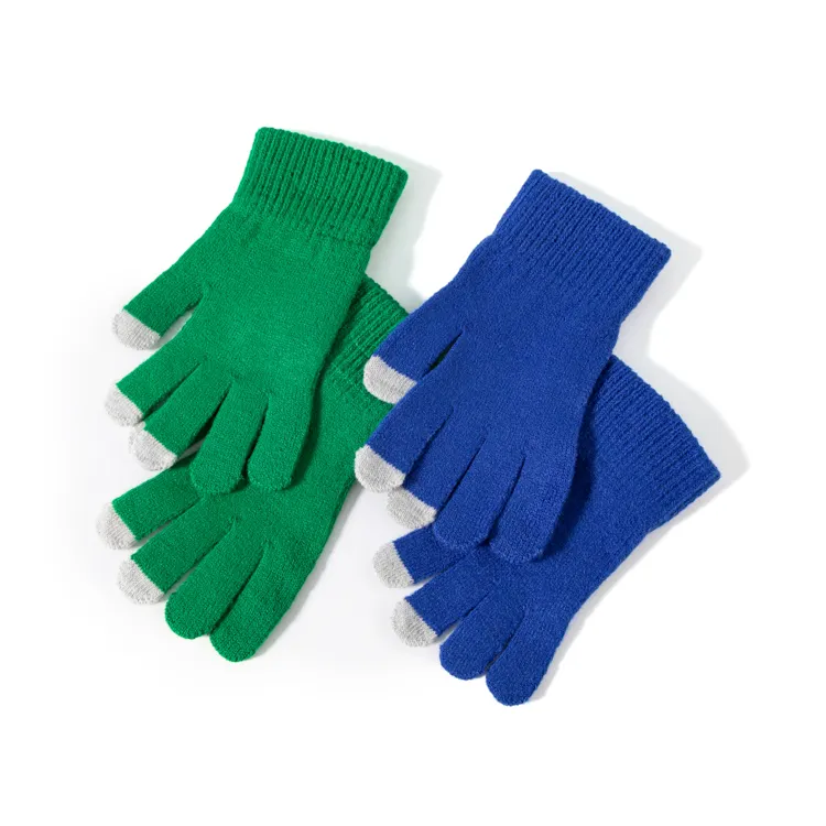Wind dichte gestrickte warme dicke Winter Unisex Custom Handschuhe Acryl Touchscreen Handschuhe