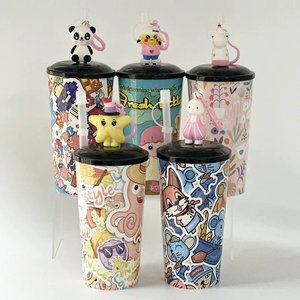 Vaso Infantil Personalizado de 16oz para Fiestas, con Diseño <span class=keywords><strong>3D</strong></span> de Personajes Animados, Promocional - Product Image 1