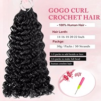 Extensiones de Cabello Humano Remy de Doble Trama con Plumas de Alta Calidad para Crochet