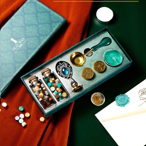Kit de sceau de cire fait à la main avec perles colorées - Product Image 1