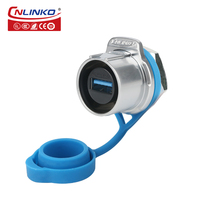 CNLINKO M24 conectores cables adaptador impermeable montaje en Panel Cable conector Dip impermeable USB 3,0 conectores
