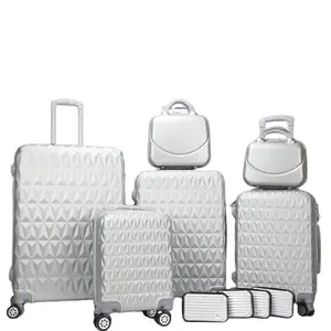 2024 recomendar juegos de equipaje ABS modernos, carrito de mano, bolsas de equipaje de viaje promocionales, maletas de viaje para hombres y mujeres